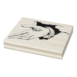 Palm Wall Break Rubber Art Stamp Rubberstempel