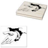 Palm Wall Break Rubber Art Stamp Rubberstempel (Gestempeld)