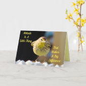 Palm Warbler Achtertuin Vogel Gepersonaliseerd Kaart (Gele Bloem)