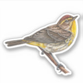 Palm Warbler Sticker (Voorkant)