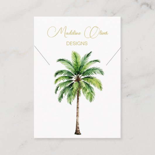 Palm Waterverf Ketting Display Visitekaartje (Voorkant)