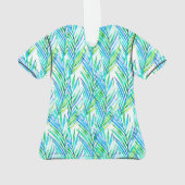 Palm Whisperer Hawaiian Tropical Aloha Shirt- Turq Ornament (achterkant)