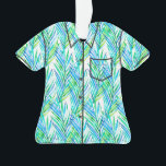 Palm Whisperer Hawaiian Tropical Aloha Shirt- Turq Ornament<br><div class="desc">Koele kleuren van turquoise,  kalkgroen en azuurblauwe. Waterverf schilderde wuivende handpalmen creëer dit alloverpatroon dat is geïnspireerd op een Hawaïaanse namiddag. Kleuren creëer zijn de illustraties van de wind tussen de palmbladeren.</div>