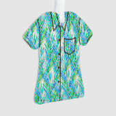 Palm Whisperer Hawaiian Tropical Aloha Shirt- Turq Ornament (voorkant)
