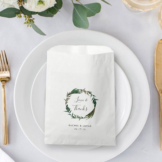 Palm Wreath Wedding Bedankt Bedankzakje