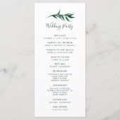 Palm Wreath Wedding Ceremony Program Programmakaart (Achterkant)