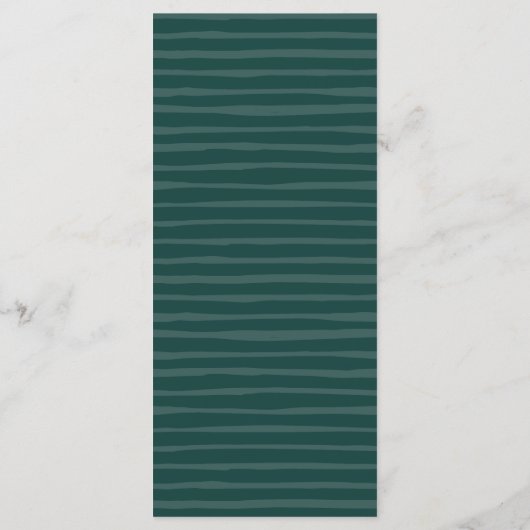 Palm Wreath Wedding Menu Kaart (Achterkant)