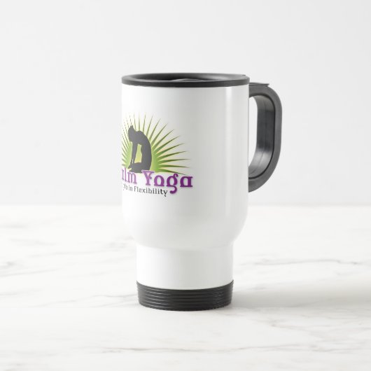 PALM YOGA TRAVEL MUG REISBEKER (Voorkant rechts)