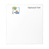 Palm, zon en Zee Notitieblok (Voorkant)