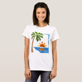 Palm, zon en Zee T-shirt (Voorkant volledig)