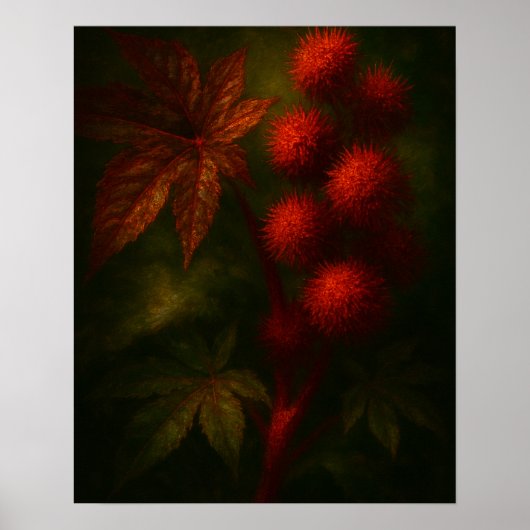 Palma Christi: Toxic Elegance Impressionistische K Poster (Voorkant)