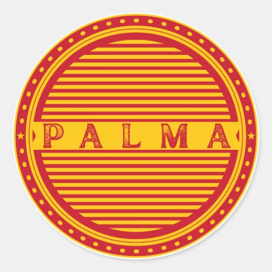 Palma City Pride Emblem – Spanish Identity Ronde Sticker (Voorkant)