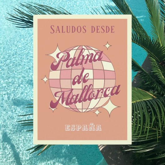 Palma de Mallorca España retro Briefkaart