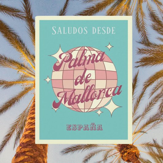 Palma de Mallorca España retro  Briefkaart