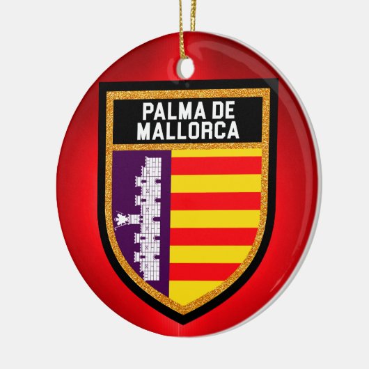 Palma de Mallorca Flag Keramisch Ornament (Links)