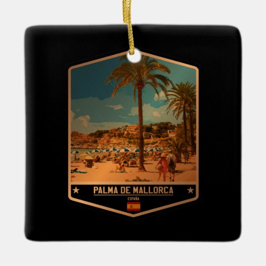 Palma de Mallorca Keramisch Ornament (Voorkant)
