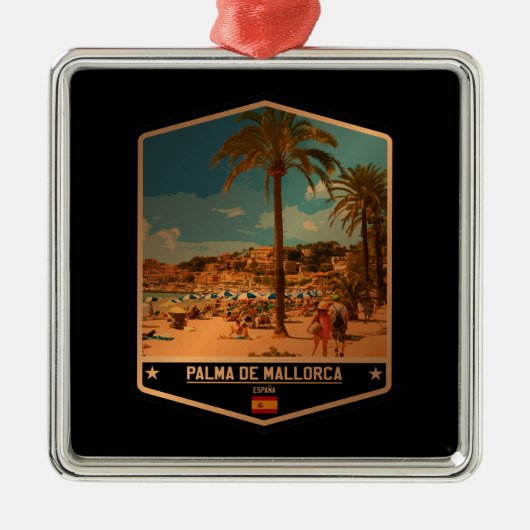 Palma de Mallorca Metalen Ornament (Voorkant)