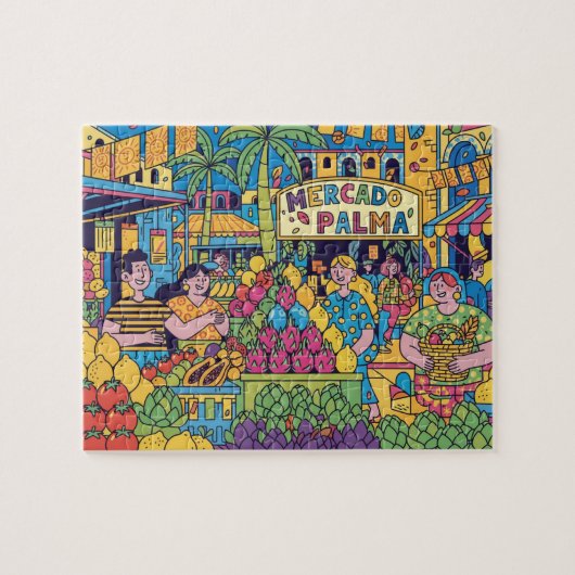  Palma de Mallorca Modern Pop Art Legpuzzel (Horizontaal)