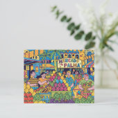Palma de Mallorca moderne popart Briefkaart (Staand voorkant)