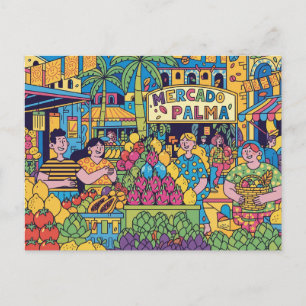 Palma de Mallorca moderne popart Briefkaart