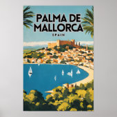 Palma de Mallorca nostalgische reizen Poster (Voorkant)