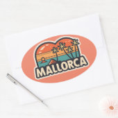 Palma de Mallorca Ovale Sticker (Envelop)