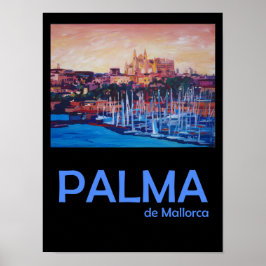 Palma de Mallorca Retro Travel Poster