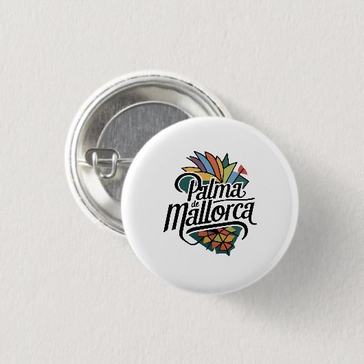 Palma de Mallorca Ronde Button 3,2 Cm (Voorkant /achterkant)