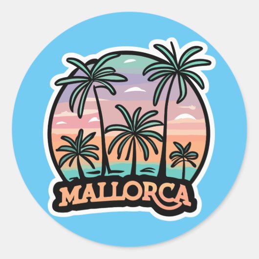 Palma de Mallorca Ronde Sticker (Voorkant)