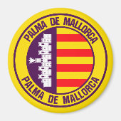 Palma de Mallorca Round Emblem Magneet (Voorkant)