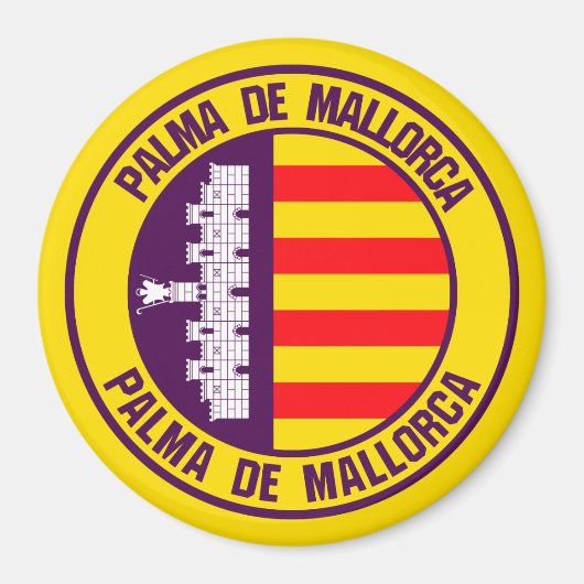 Palma de Mallorca Round Emblem Magneet (Voorkant)
