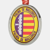 Palma de Mallorca Round Emblem Metalen Ornament (Links)