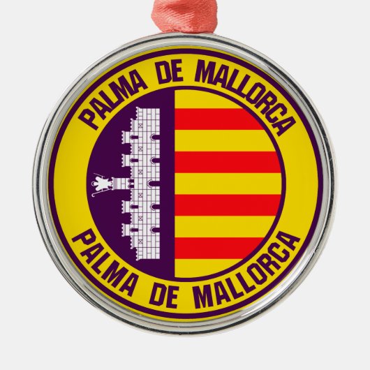 Palma de Mallorca Round Emblem Metalen Ornament (Voorkant)