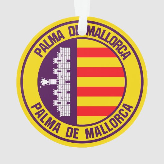 Palma de Mallorca Round Emblem Ornament (achterkant)