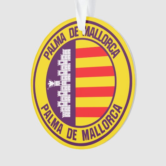 Palma de Mallorca Round Emblem Ornament (voorkant)