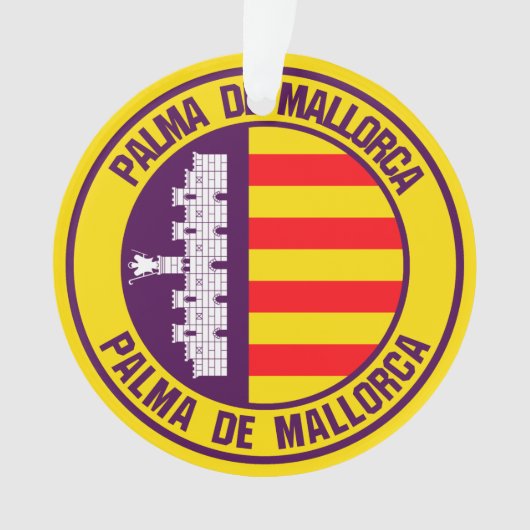 Palma de Mallorca Round Emblem Ornament (voorkant)