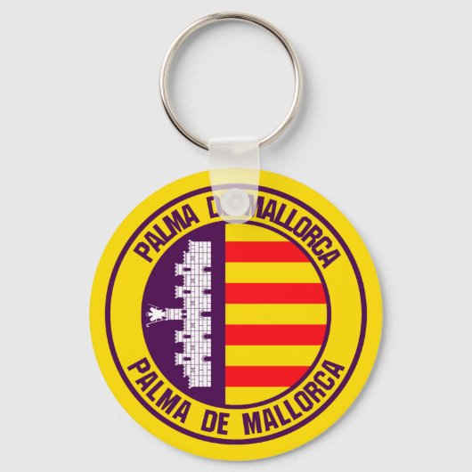 Palma de Mallorca Round Emblem Sleutelhanger (Voorkant)
