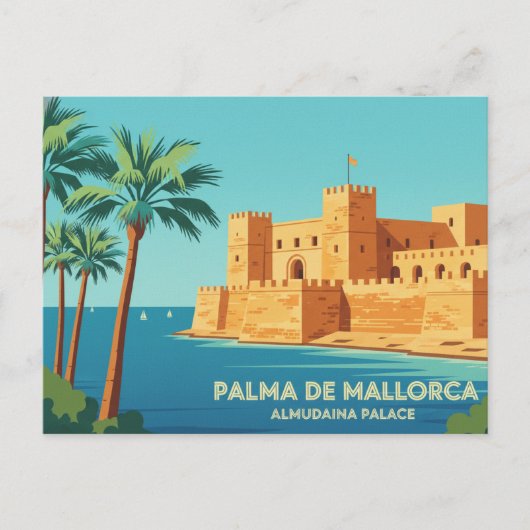 Palma de Mallorca ROYAL PALACE OF LA ALMUDAINA Briefkaart (Voorkant)