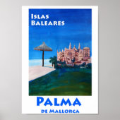 Palma de Mallorca Spain Retro Poster (Voorkant)