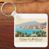 Palma de Mallorca Spanje Pastelreizen Sleutelhanger (Voorkant)