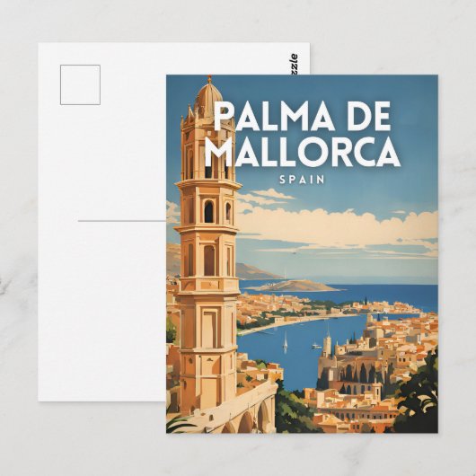 Palma de Mallorca Spanje Reizen Briefkaart (Voorkant / Achterkant)