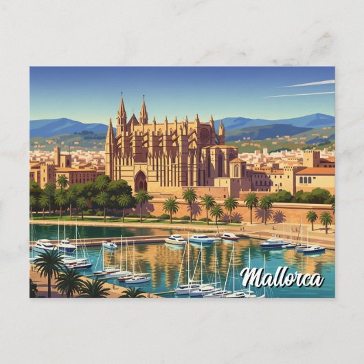 Palma de Mallorca Spanje Reizen Briefkaart (Voorkant)