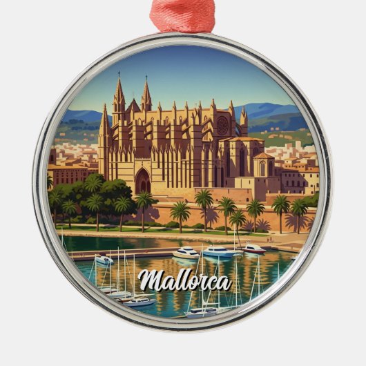 Palma de Mallorca Spanje Reizen Metalen Ornament (Voorkant)