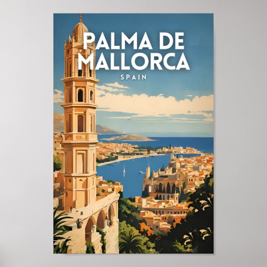 Palma de Mallorca Spanje Reizen Poster (Voorkant)