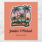 Palma de Mallorca Wijn Etiket (Enkel label)