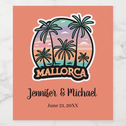 Palma de Mallorca Wijn Etiket (Enkel label)