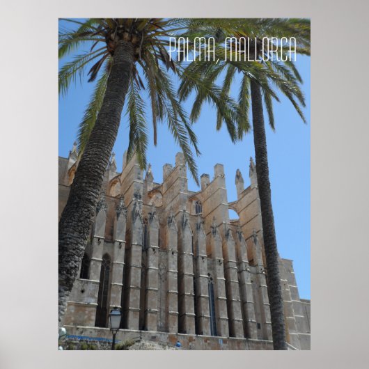 Palma Kathedraal Mallorca Spanje Vakantie Poster (Voorkant)