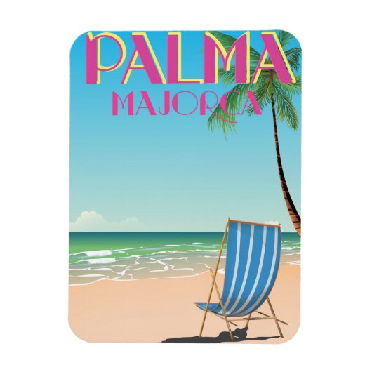 Palma Majorca Beach poster Magneet (Verticaal)