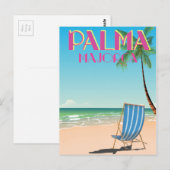 Palma Majorca strand vakantieposter Briefkaart (Voorkant / Achterkant)