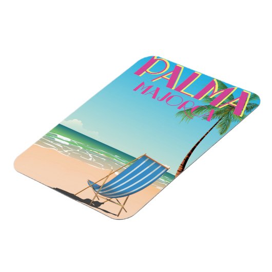 Palma Majorca strand vakantieposter Magneet (Linkerzijde)